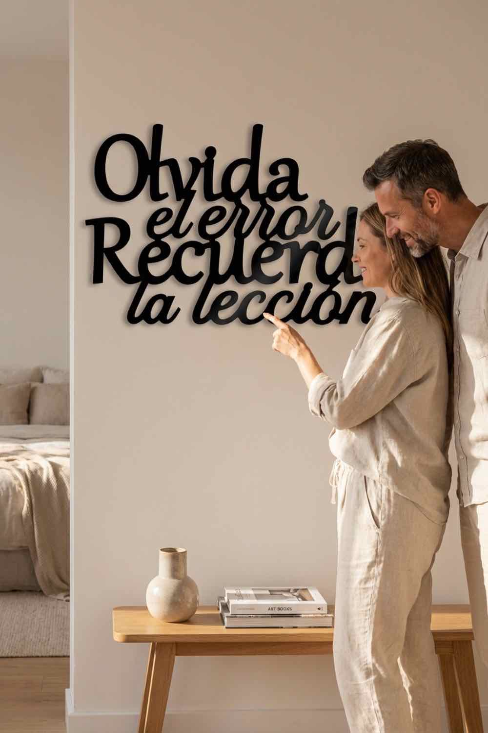 Olvida el error, recuerda la lección - Cuadro decorativo | Cortayrecorta.es