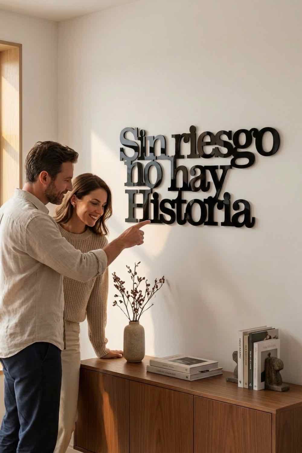 Sin riesgo no hay historia - Cuadro decorativo | Cortayrecorta.es