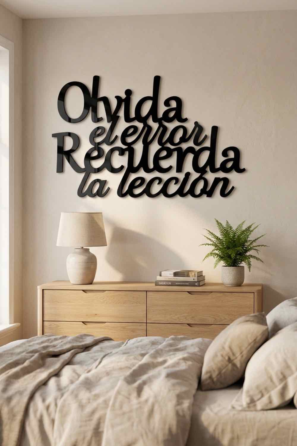 Olvida el error, recuerda la lección - Cuadro decorativo | Cortayrecorta.es