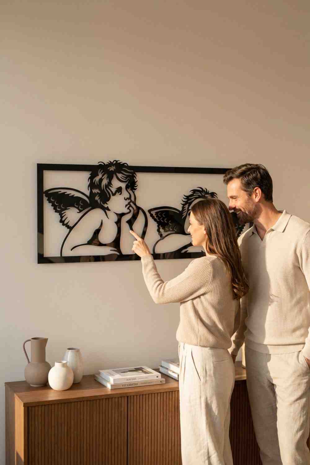 Los dos ángeles - Sanzio Da Urbino Raffael