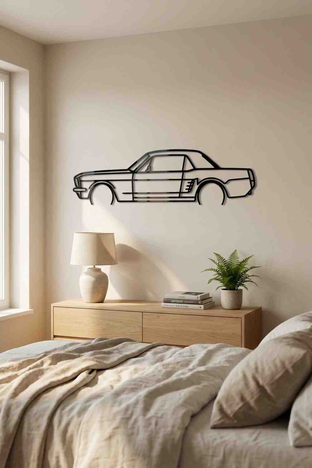 Mustang Coupe 1966 Detailed - Cuadro decorativo | Cortayrecorta.es