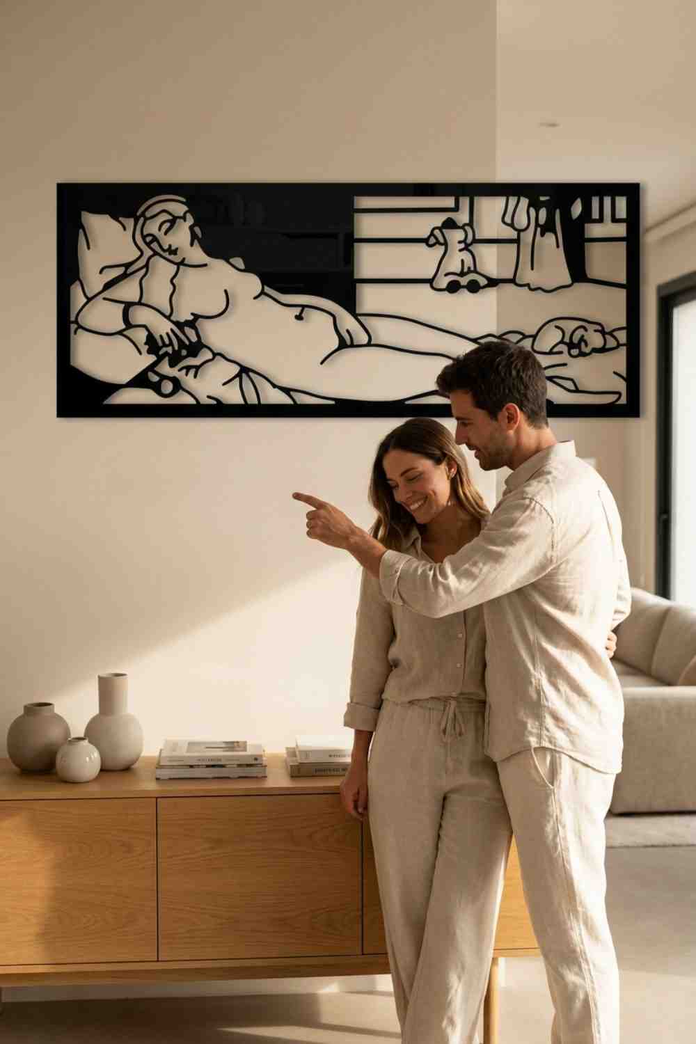 La Venus De Urbino (1538) – Tiziano Vecellio Panorámico