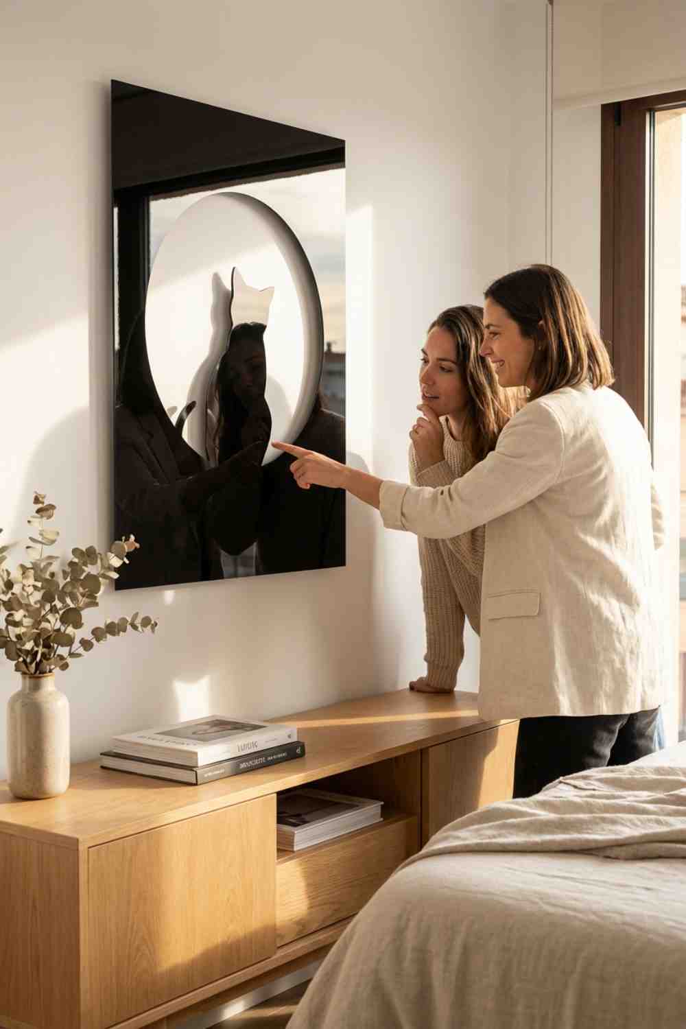 Cat On The Moon - Cuadro decorativo | Cortayrecorta.es