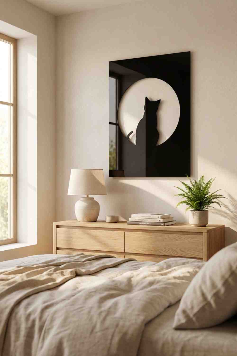 Cat On The Moon - Cuadro decorativo | Cortayrecorta.es