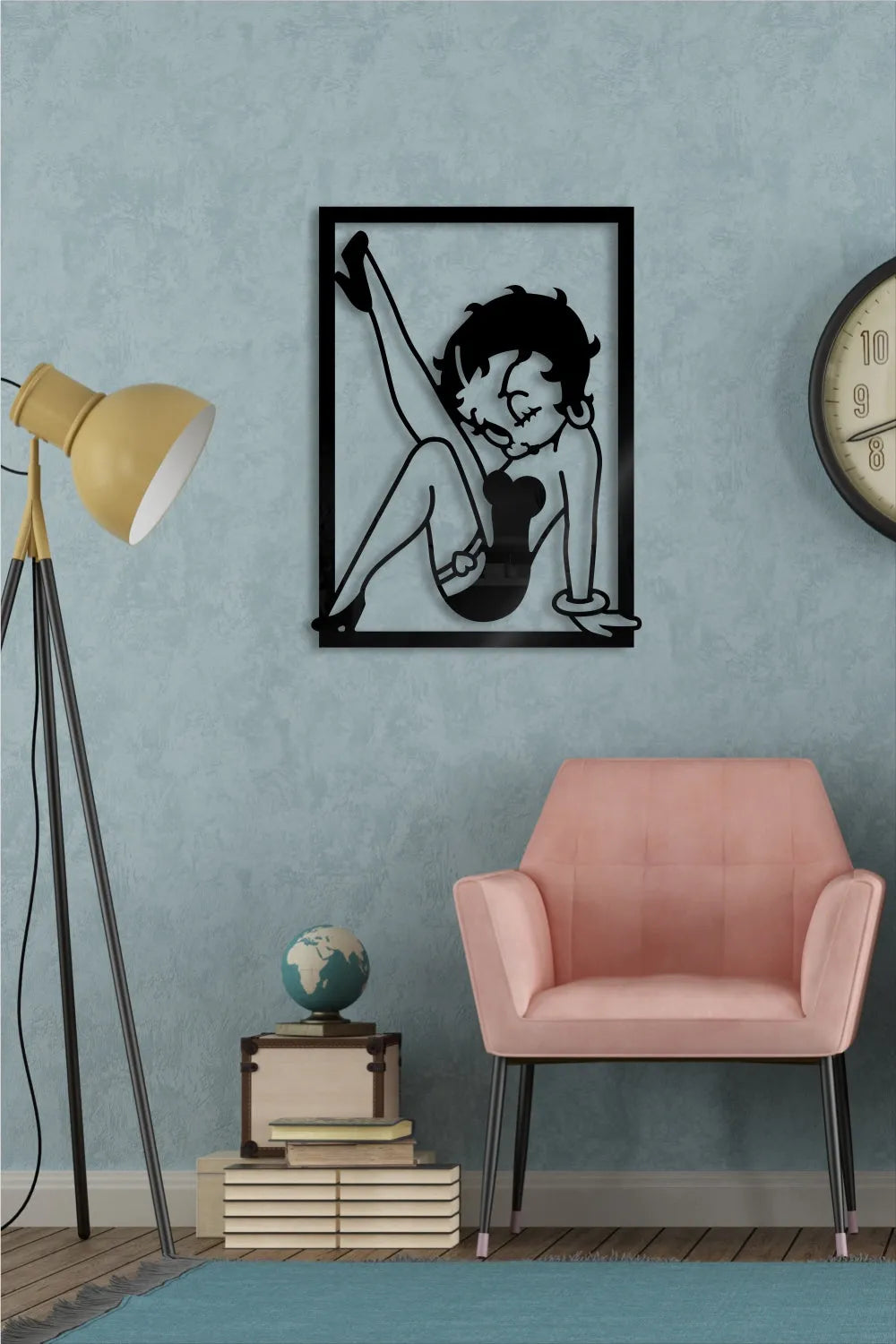 Betty Boop con la pierna levantada