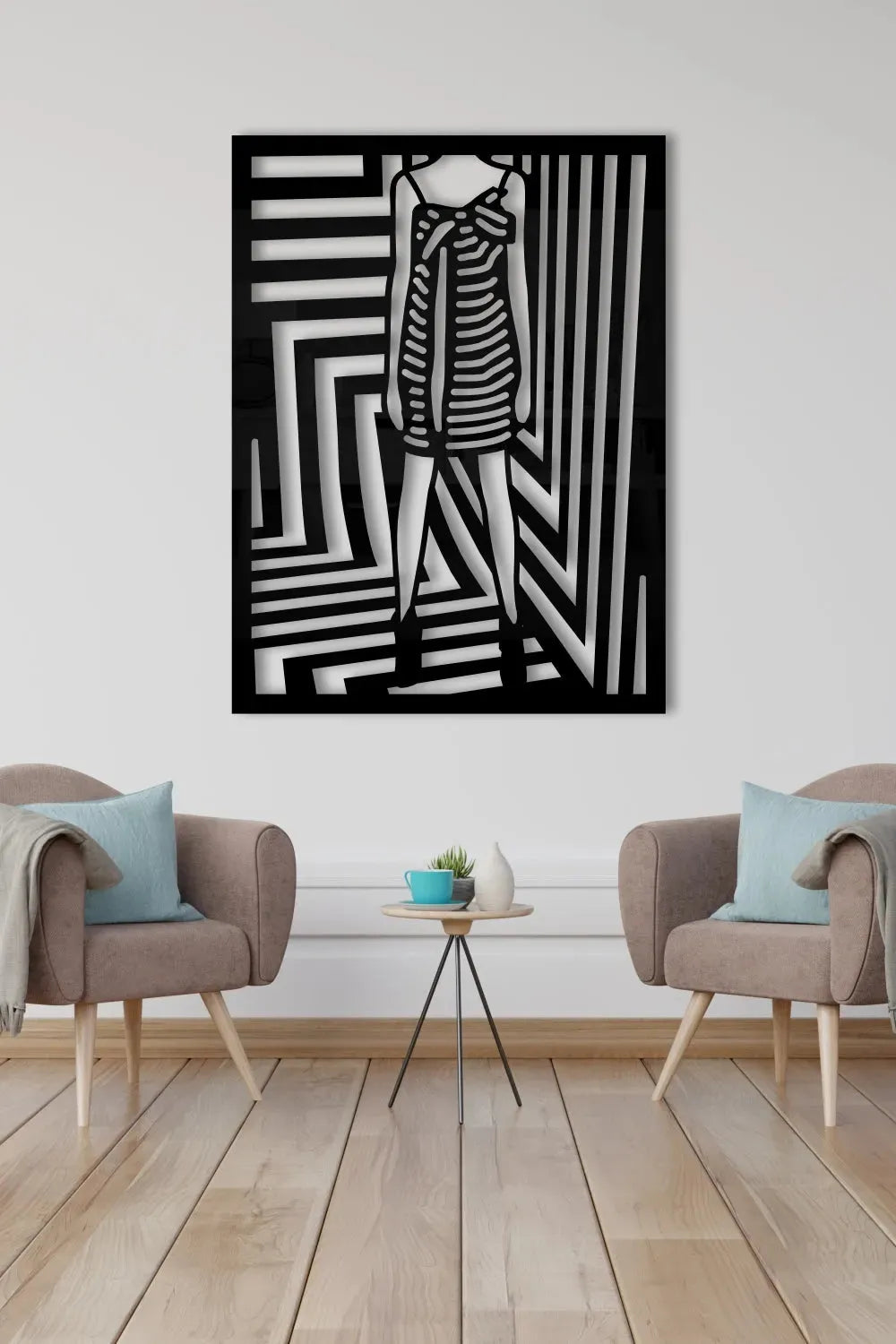 Girl Pop Art Stripes