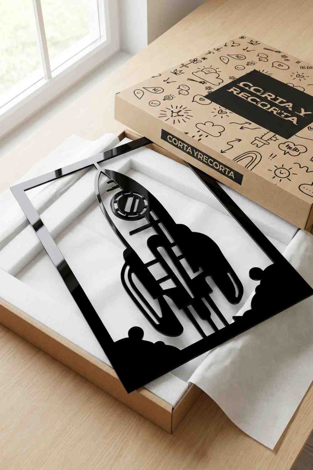 Viaje A La Luna - Cuadro decorativo | Cortayrecorta.es