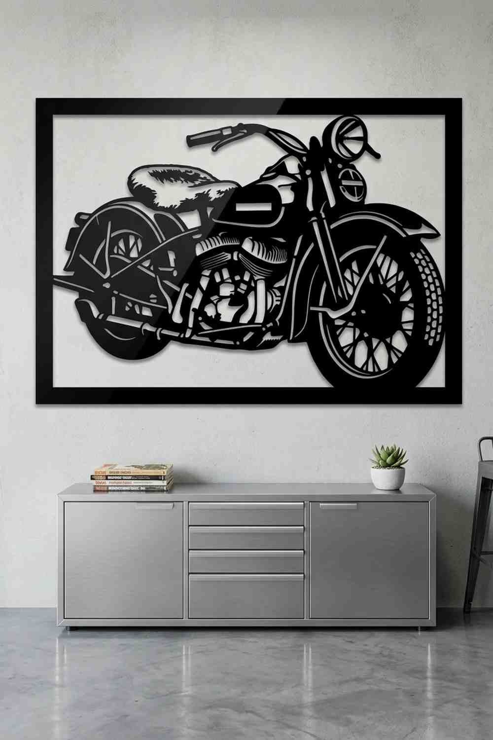 Harley-Davidson Knucklehead de 1936 - Cuadro decorativo | Cortayrecorta.es