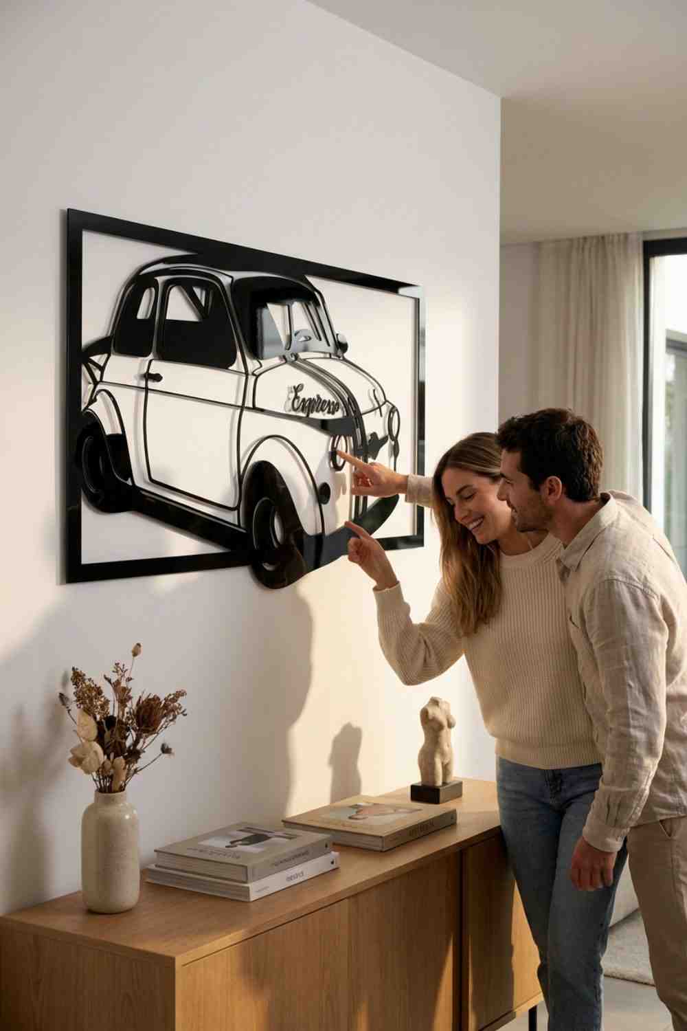 Fiat 500 - Cuadro decorativo | Cortayrecorta.es