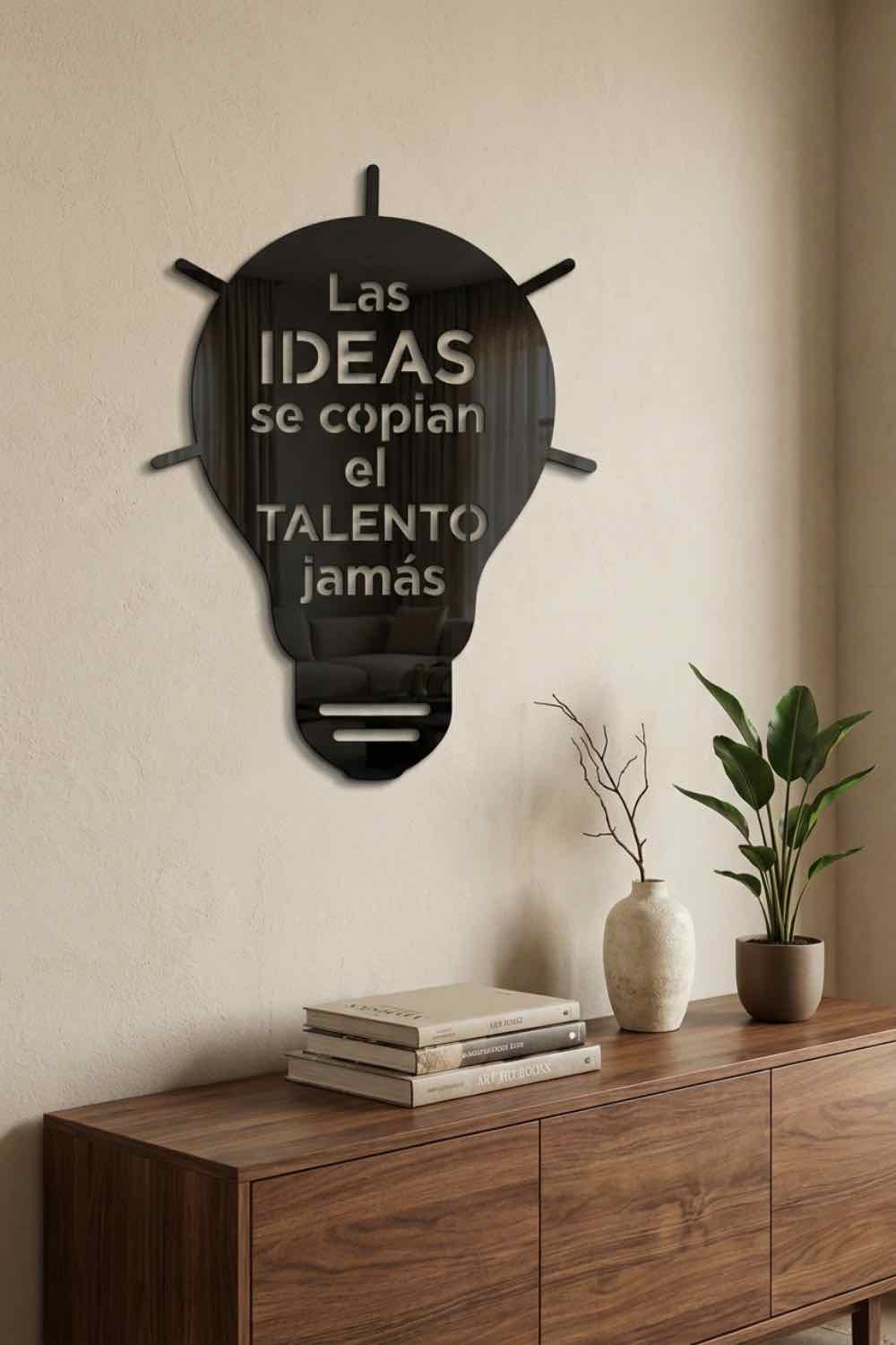 Las ideas se copian, el talento jamás - Cuadro decorativo | Cortayrecorta.es