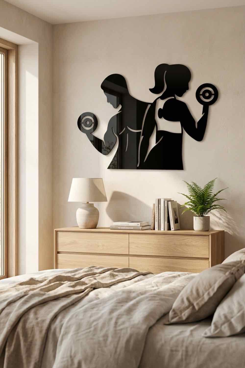Pareja fitness - Cuadro decorativo | Cortayrecorta.es