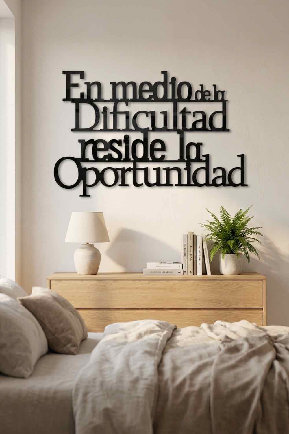 En medio de la dificultad reside la oportunidad - Cuadro decorativo | Cortayrecorta.es