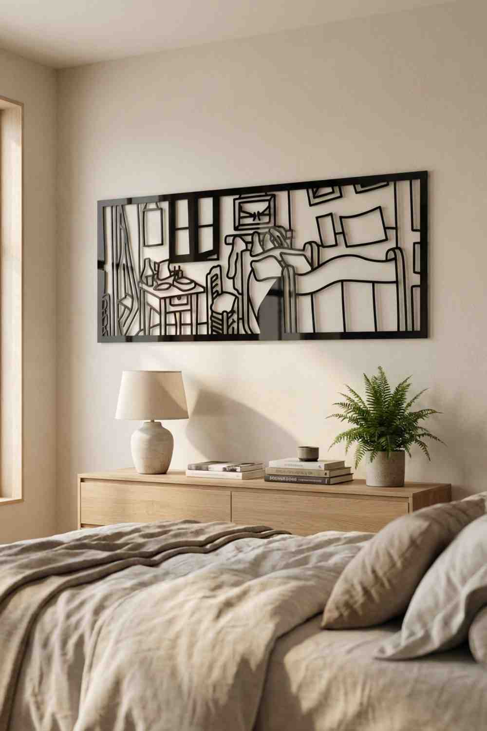 El Dormitorio En Arlés Vincent Van Gogh Panorámico