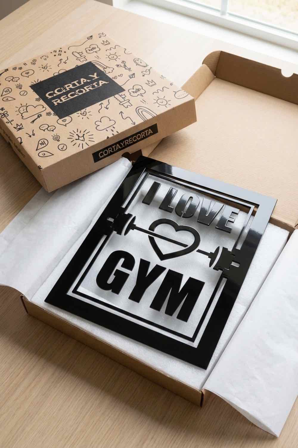 I love gym - Cuadro decorativo | Cortayrecorta.es