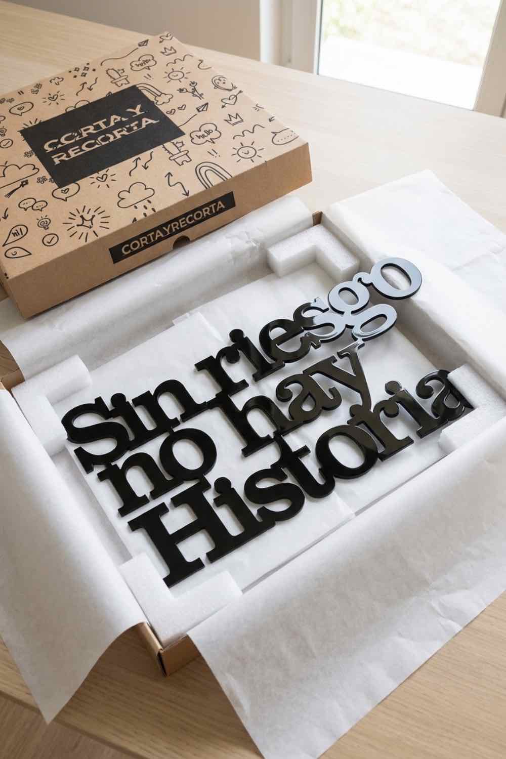 Sin riesgo no hay historia - Cuadro decorativo | Cortayrecorta.es