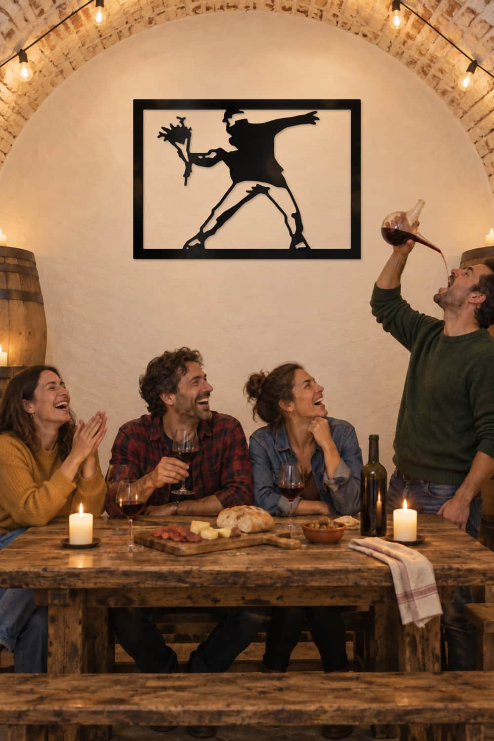 Banksy Classic en una bodega castellana durante una reunión de amigos.
