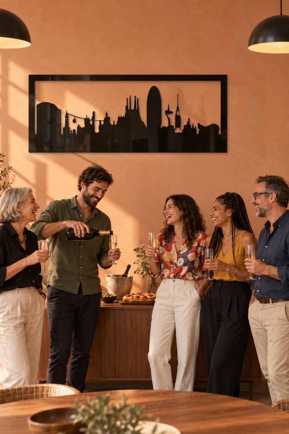 Barcelona en el office de una agencia durante una celebración del equipo