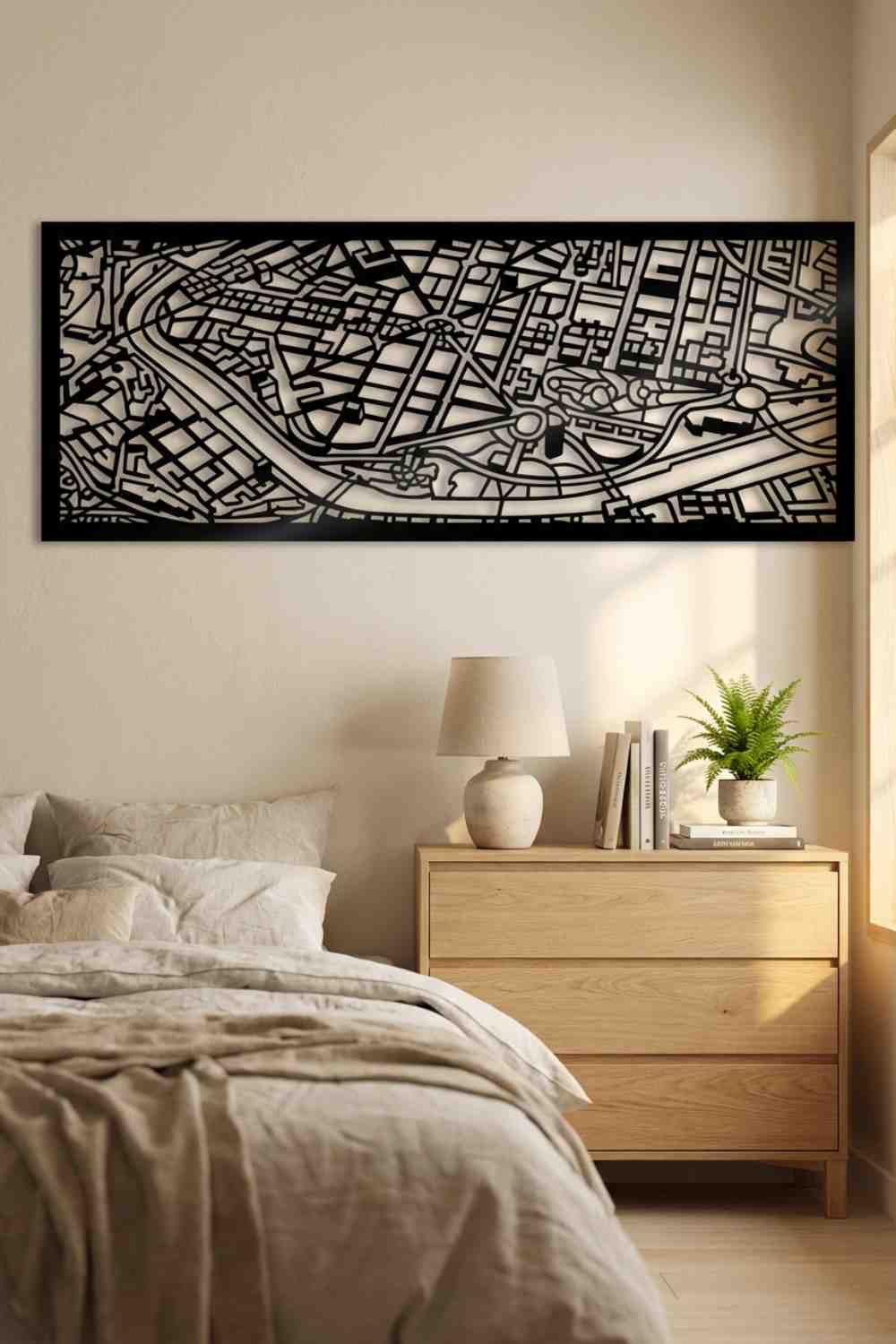Mapa de Bilbao - Cuadro decorativo | Cortayrecorta.es