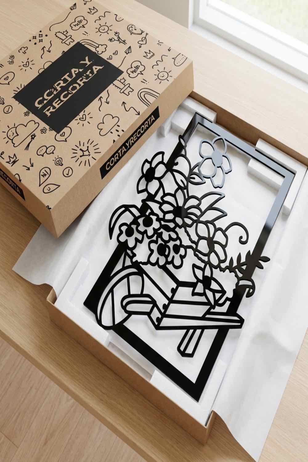 Carretilla Con Flores