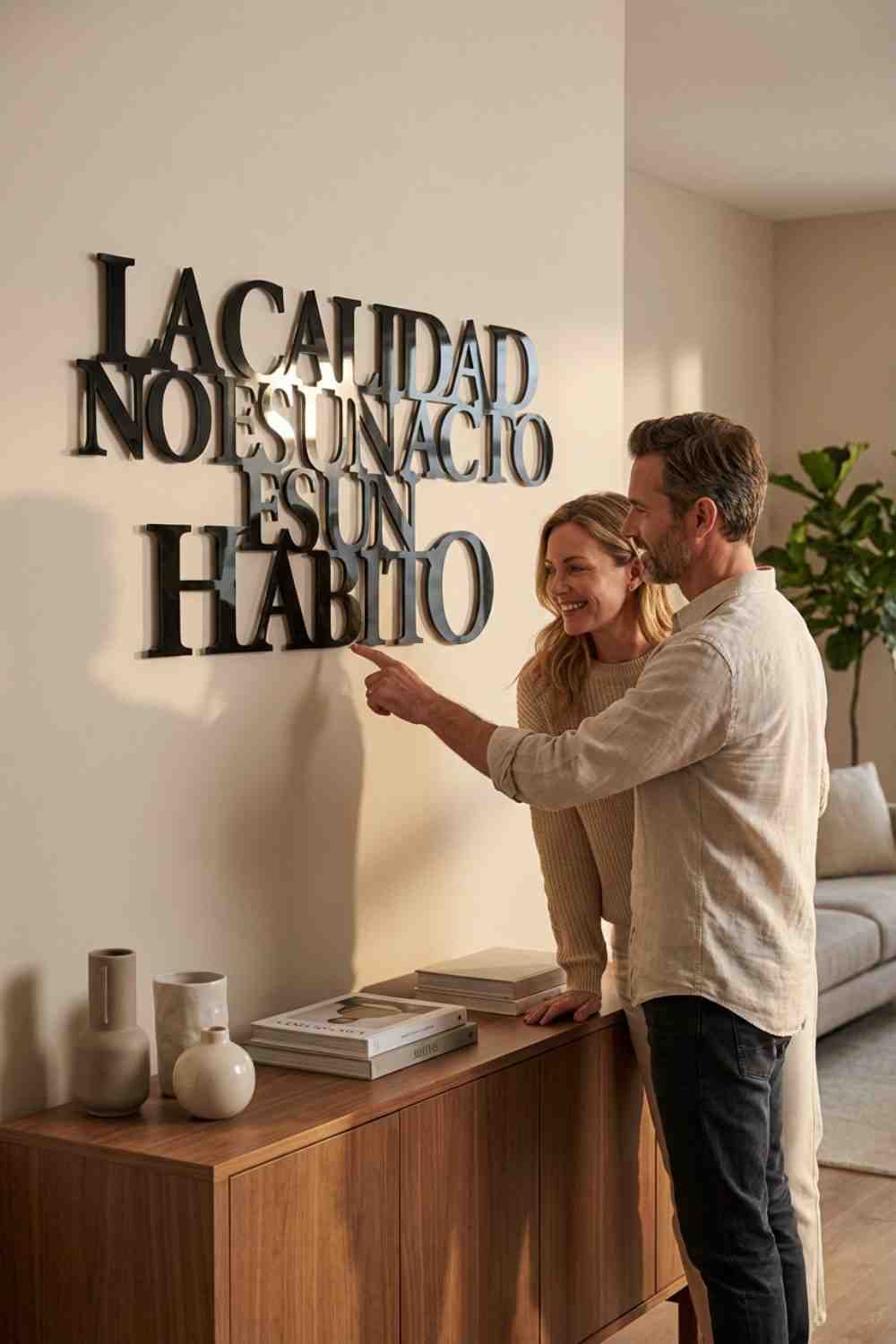 La calidad no es un acto, es un hábito - Cuadro decorativo | Cortayrecorta.es