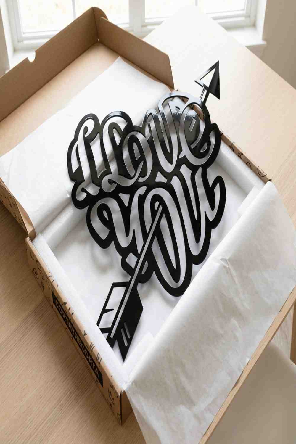 I love you - Cuadro decorativo | Cortayrecorta.es