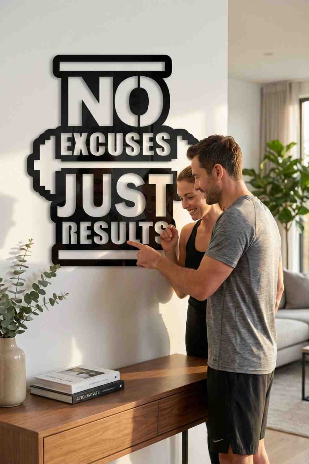 No excuses just results - Cuadro decorativo | Cortayrecorta.es