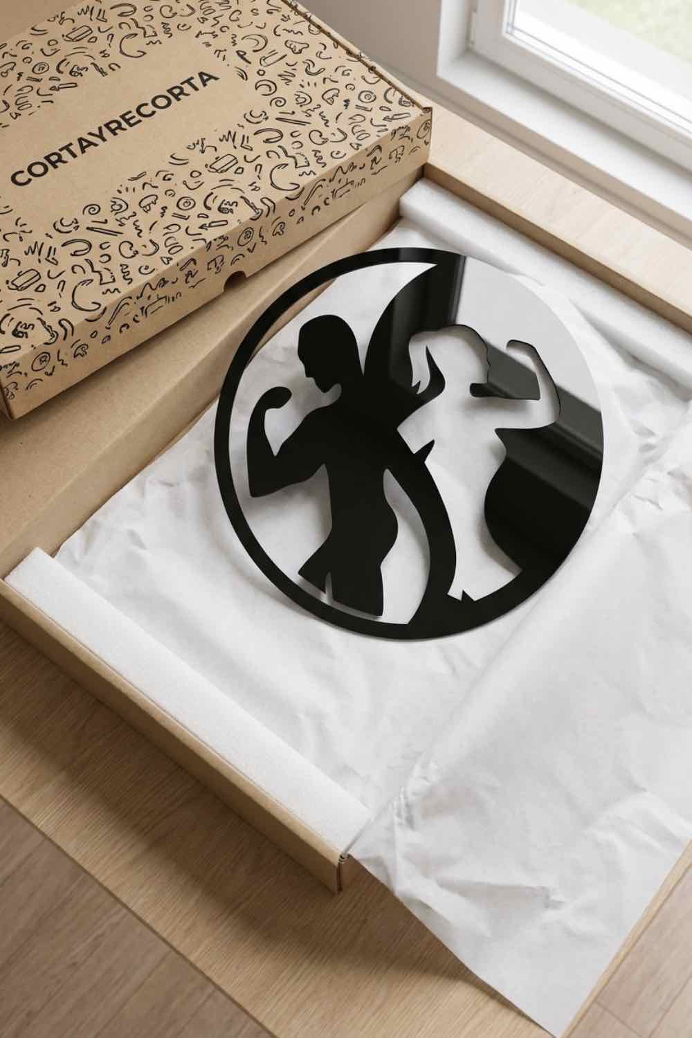 Yin yang fitness - Cuadro decorativo | Cortayrecorta.es