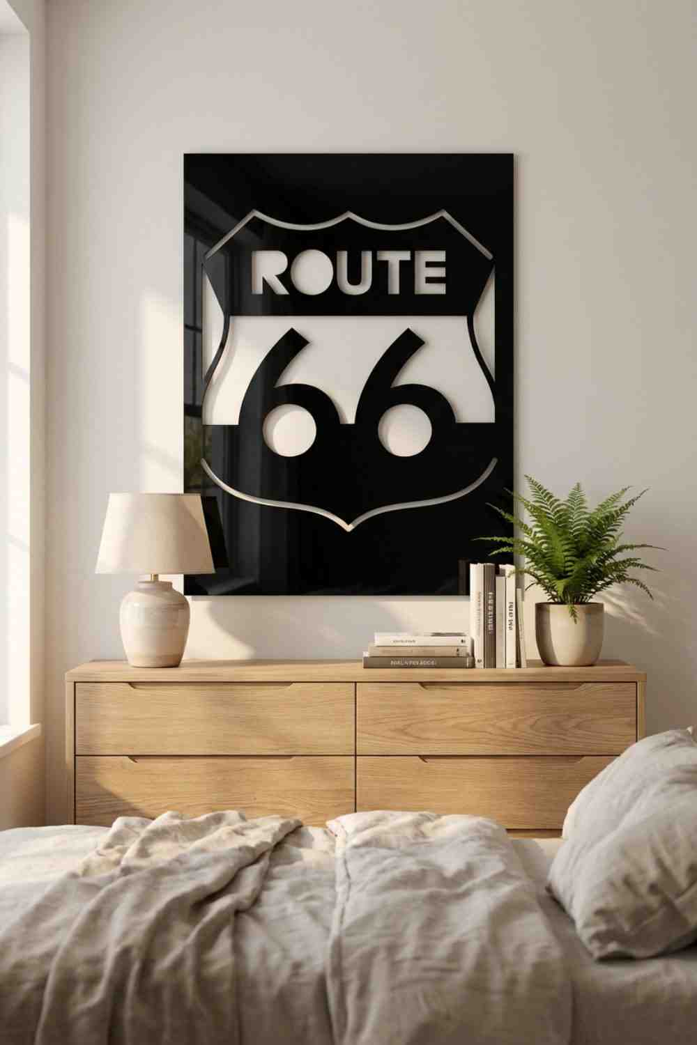 Route 66 - Cuadro decorativo | Cortayrecorta.es