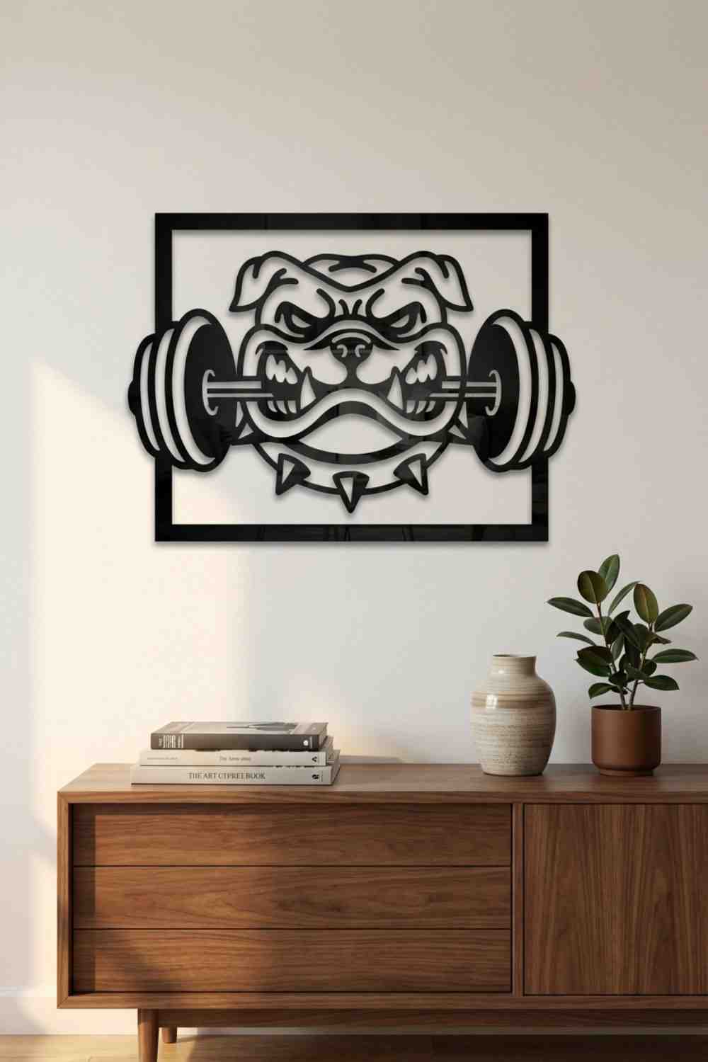 Bull dog gym - Cuadro decorativo | Cortayrecorta.es