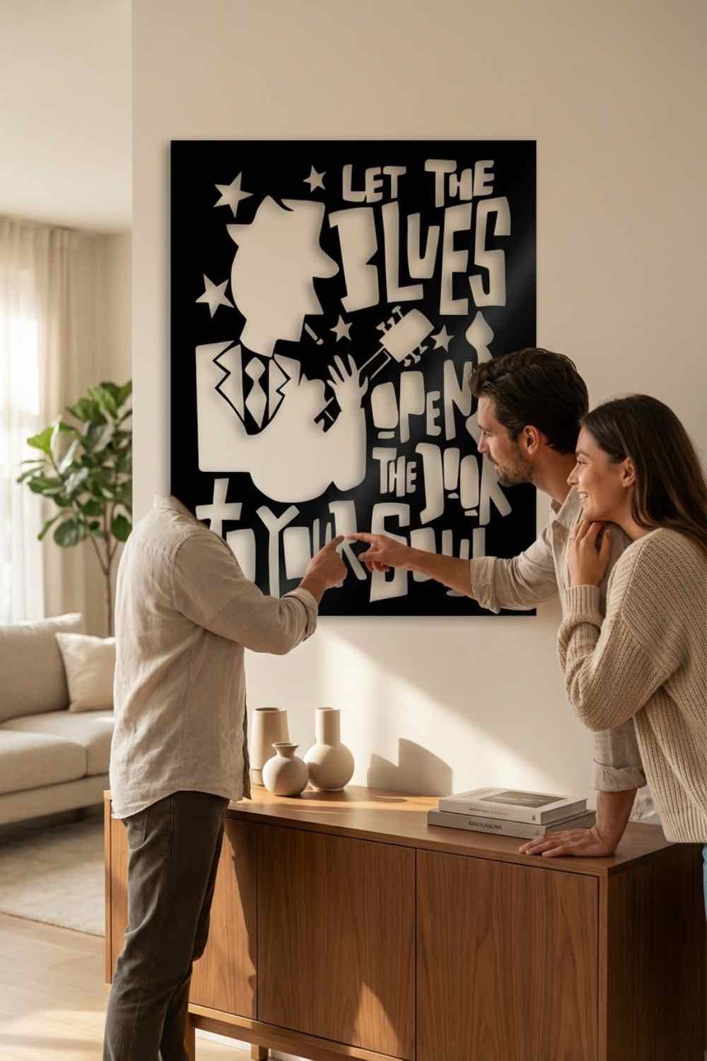 Let The Blues - Cuadro decorativo | Cortayrecorta.es