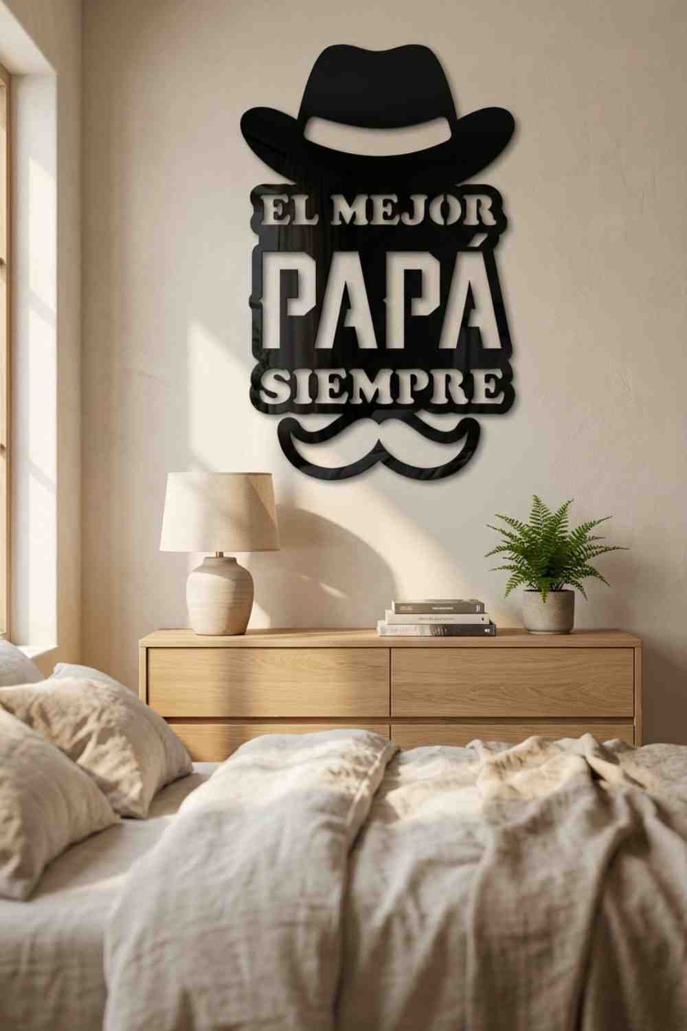 El Mejor Papá Siempre - Cuadro decorativo | Cortayrecorta.es