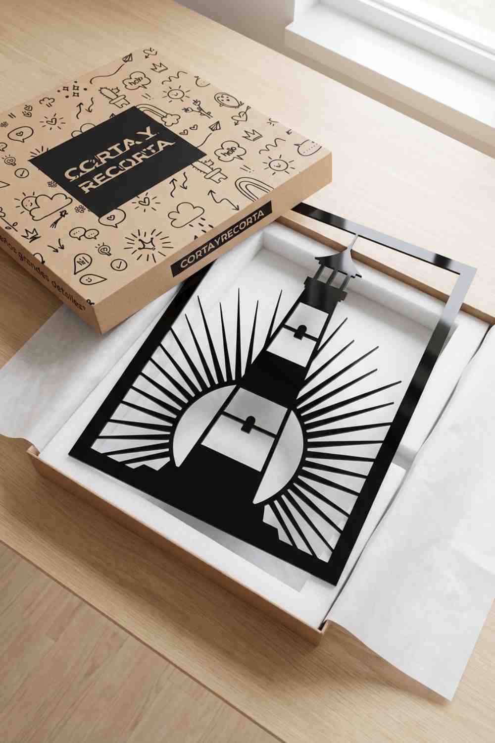 Faro De Hercules - Cuadro decorativo | Cortayrecorta.es