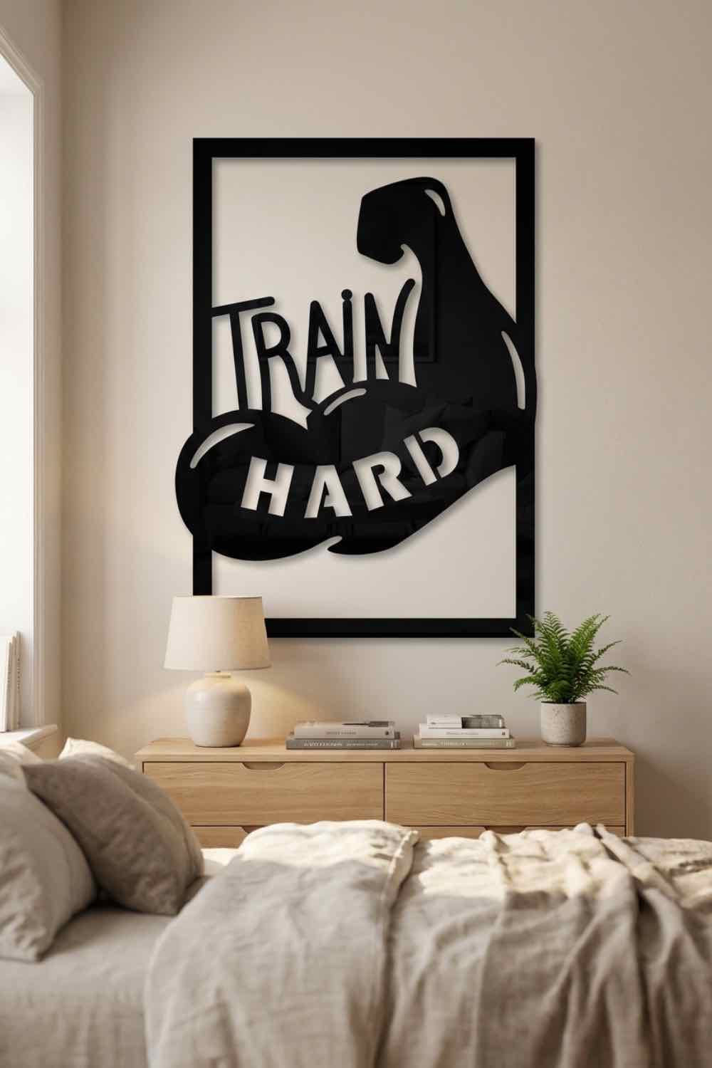 Train Hard - Cuadro decorativo | Cortayrecorta.es