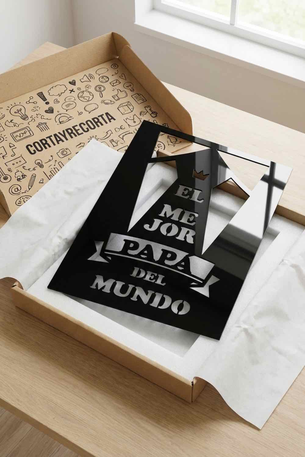El Mejor Papá Del Mundo - Cuadro decorativo | Cortayrecorta.es