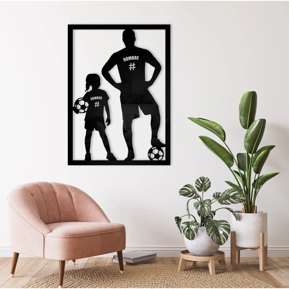 Papá e hija futbolistas
