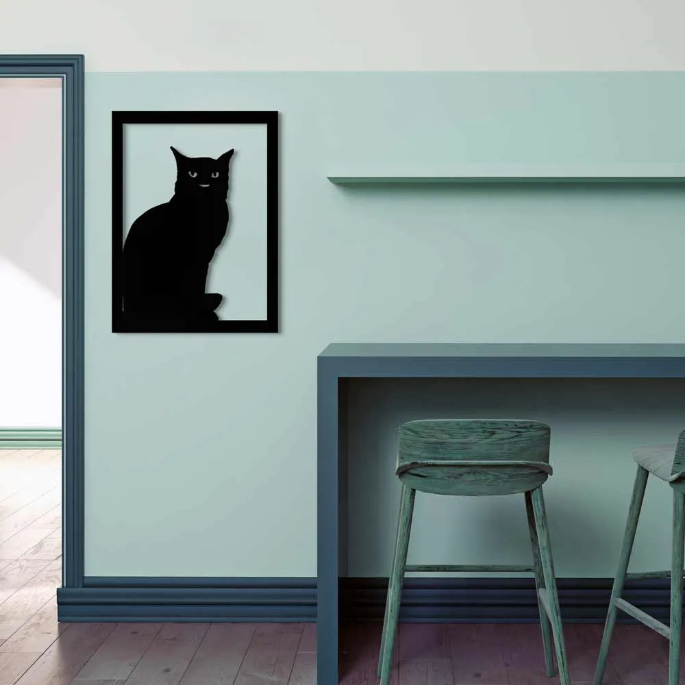 BLACK CAT Los cuadros de animales son la nueva tendencia decorativa de esta temporada. Utilizarlas para decorar una pared animará tu espacio y aportará un estilo salvaje a tu hogar