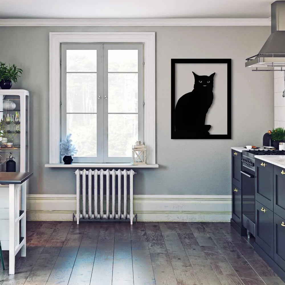BLACK CAT Los cuadros de animales son la nueva tendencia decorativa de esta temporada. Utilizarlas para decorar una pared animará tu espacio y aportará un estilo salvaje a tu hogar
