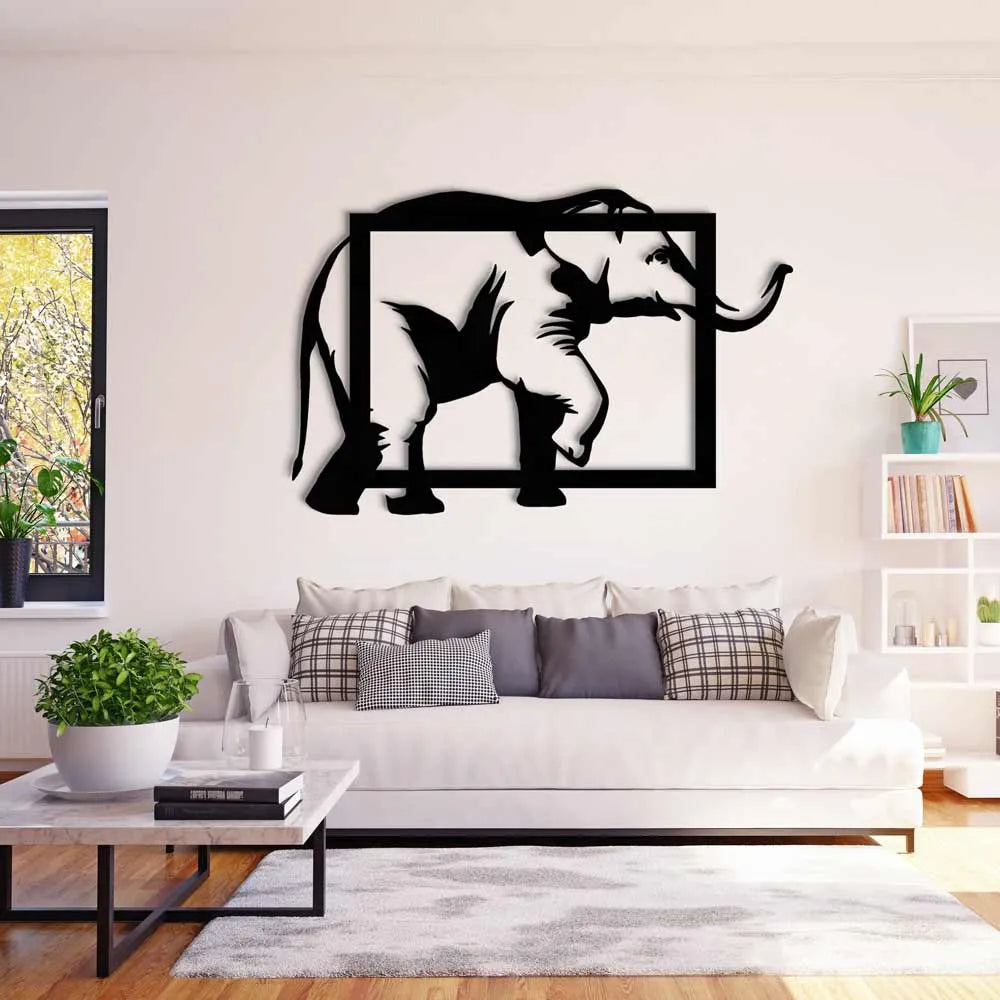 ELEFANT Los cuadros de animales son la nueva tendencia decorativa de esta temporada. Utilizarlas para decorar una pared animará tu espacio y aportará un estilo salvaje a tu hogar
