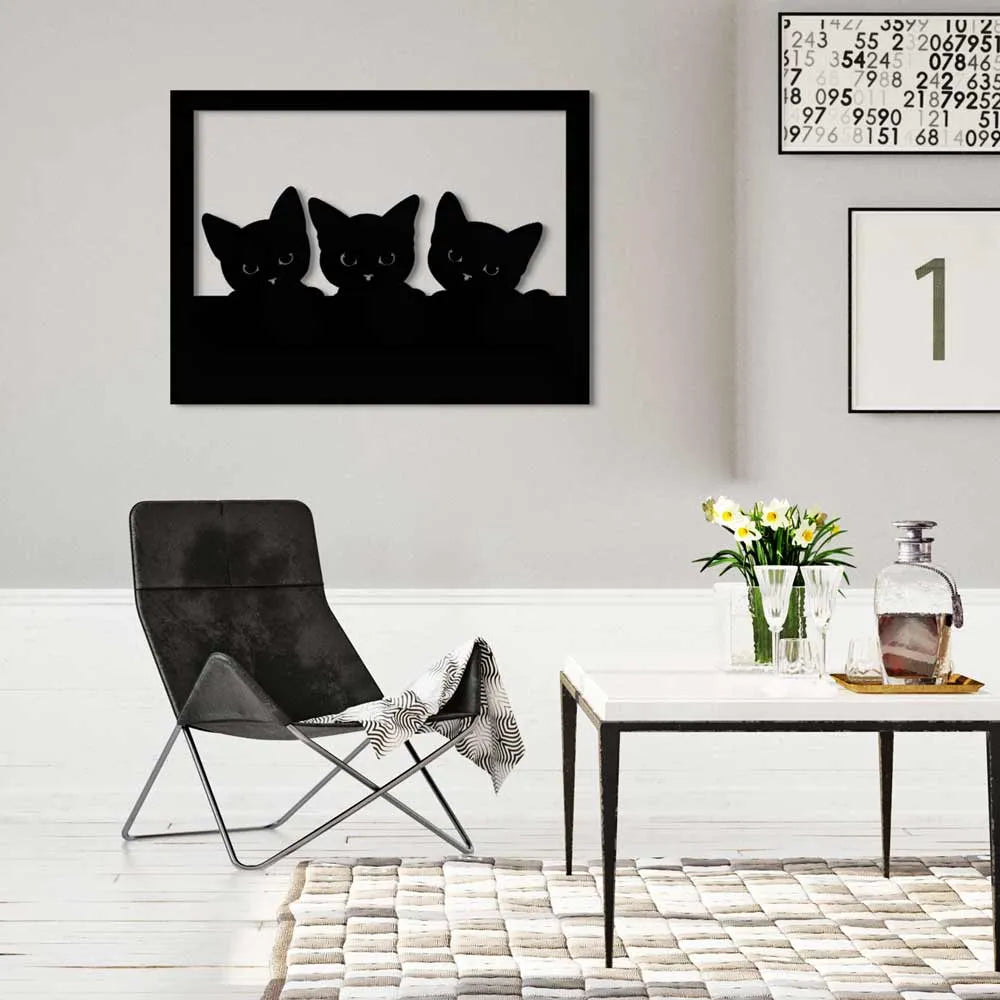 FAMILY CAT Los cuadros de animales son la nueva tendencia decorativa de esta temporada. Utilizarlas para decorar una pared animará tu espacio y aportará un estilo salvaje a tu hogar